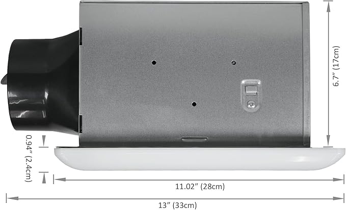 BV LED Bathroom Exhaust Fan With Light 110CFM - 1.2 Sones, Ultra Quiet, 800lm | Bathroom Vent Fan 3000K/4000K/5000K, Covers up to 110 sq. ft. | 4 Inch Duct Collar, Easy Install & Replace - Image 5