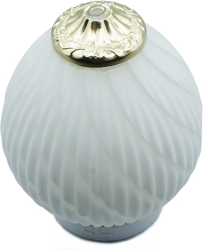 Aroma Diffuser Ultrasonic Essential Oil Aromatherapy Diffusers Stress Relaxing Ceramic Humidifier Adjustable Mist Mode Waterless Auto Shut-Off for Office Home Baby Study Yoga Spa White (Gold) - Image 6