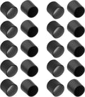 20 Pcs Round Rubber Furniture Leg Caps, 1/2"(12mm) Vinyl Flexible Chair Leg Floor Protectors/Covers Plastic End Caps for Patio/Indoor Furniture Leg Caps Railing (Black) by Bonsicoky