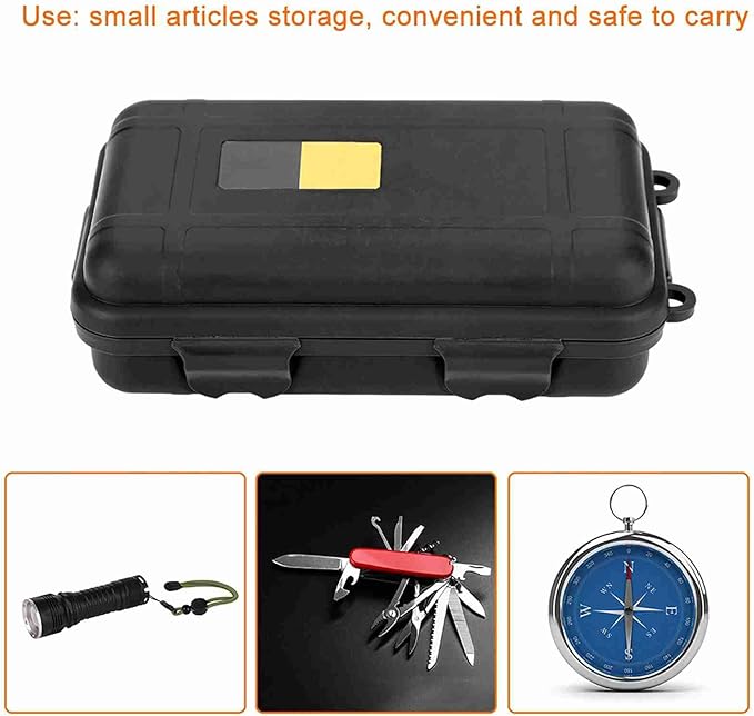 Water - Tight Storage Box | EDC Outdoor Survival Container for Electronics/Fishing Gear/Camping | Particle - Protected & Shock - Absorbing Dry Box with Silicone Gasket, 2 Sizes (S 8.9 X 1.5in) - Image 2