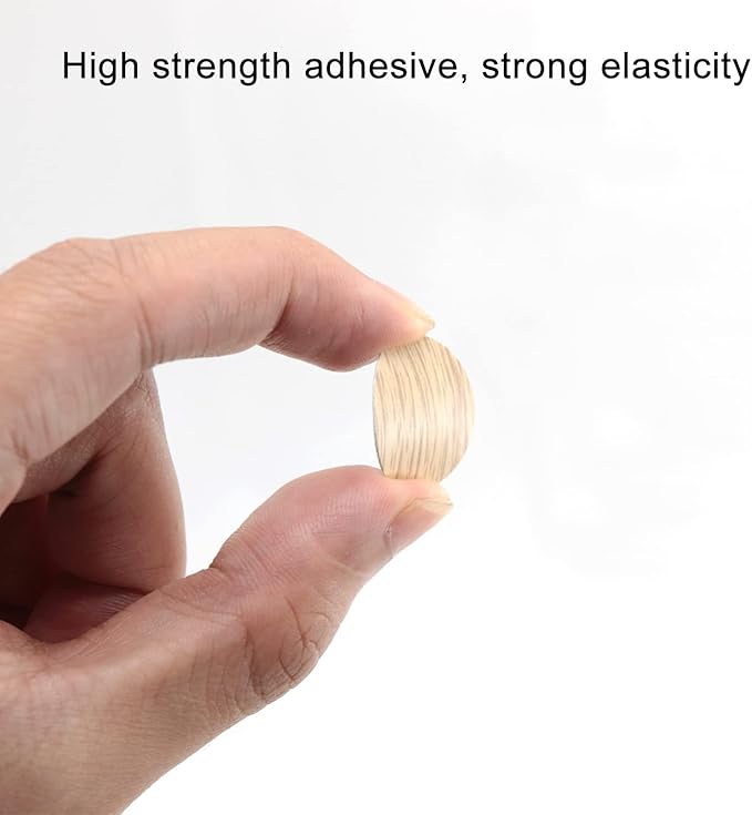 Self-Adhesive Screw Hole Stickers PVC Cover Caps Dustproof for Wooden Furniture Cabinet 21mm 2 Sheets/108 Pcs Light Oak - Image 5