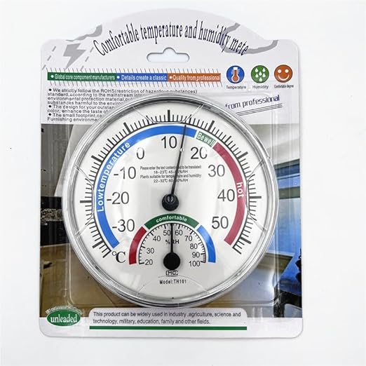 5" Indoor Outdoor Hygrometer/Thermometer, Humidity Gauge Indicator Temperature Humidity Monitor for Home, Office, Garden, Patio, Warehouse - Image 4