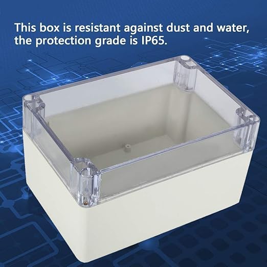 ABS Plastic Junction Box, Dustproof Waterproof IP65 Electrical Box - Universal Project Enclosure Grey, with PC Transparent/Clear Cover 6.3"x6.3"x3.54"(160mm x 160mm x 90mm) - Image 6