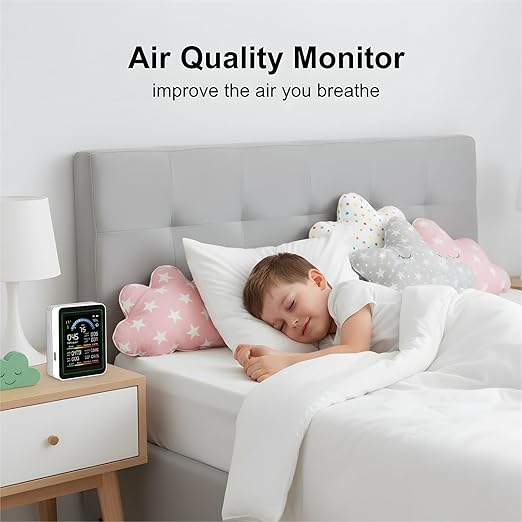 10 in 1 Smart Air Quality Monitor Indoor,Carbon Monoxide Detectors,Co2 Detector,Professional Air Quality Test Kit with CO2 | CO | TVOC | HCHO | Temp | AQI | PM2.5 | PM0.3 | PM10 - Image 7