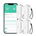 WiFi Thermometer Hygrometer: Smart Temperature Humidity Sensor with App Notification Alert, Data Storage Export, Calibrated Indoor Temperature Monitor, for Room Greenhouse Wine Cellar (4-Pack White) by GaoducashforSmartLife
