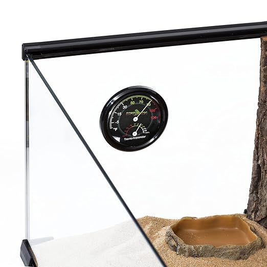 REPTI ZOO Reptile Terrarium Thermometer Hygrometer Dual Gauges Pet Rearing Box Reptile Thermometer and Humidity Gauge - Image 2