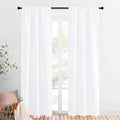 NICETOWN White Bedroom Curtain Panels - Multi-Function Noise Reducing Performance Window Treatment Thermal Insulated Rod Pocket Room Darkening Drapes for Nursery (2 Panels, 34 by 84) by NICETOWN
