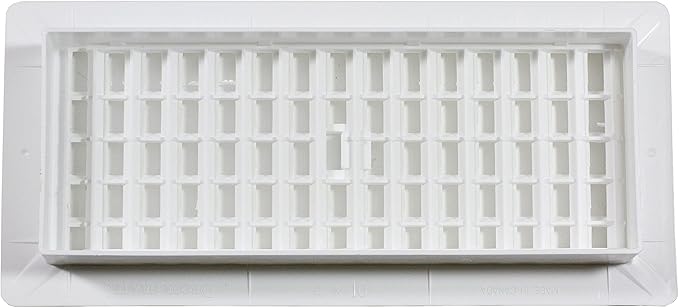 Decor Grates PL410-WH 4-Inch by 10-Inch Plastic Floor Register, White - Image 3