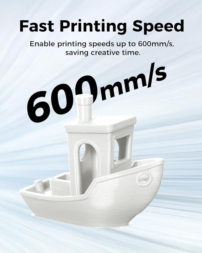 Creality Official Hyper PETG Filament 1.75mm, High Speed 30-600mm/s 3D Printer Filament PETG, Dimensional Accuracy ± 0.03 mm, Fit Most 3D Printers, 1KG(2.2lbs) Spool Transparent - Image 2