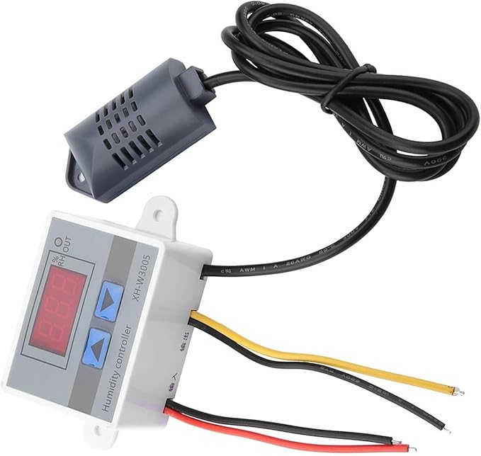 Minhe XH-W3005 220V Digital Humidity Controller with 0.1% Accuracy, Humidity Control Switch for Industrial Use, 00-99% RH Range, White ABS, 60x45x31mm - Image 6