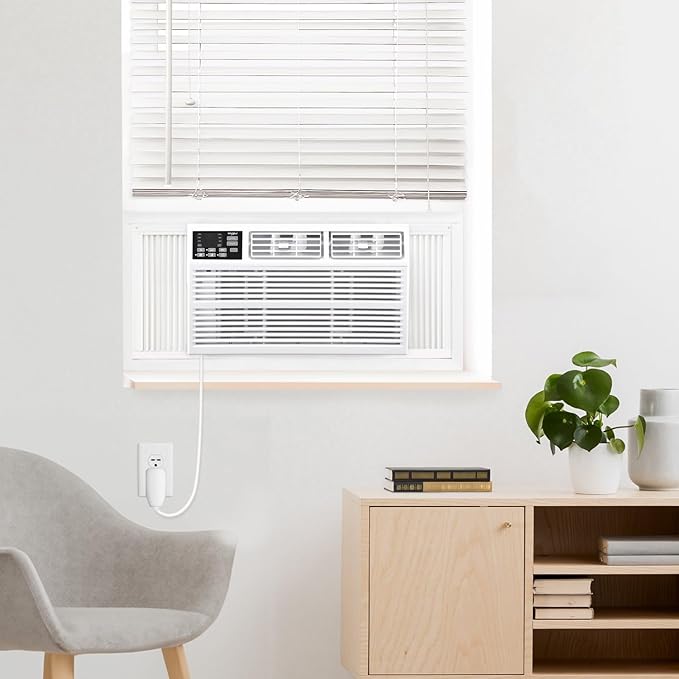 Whirlpool 18,000 BTU Window Air Conditioner with Dehumidifier, 230V, Window AC for Large Rooms up to 1000 Sq. Ft., Bedroom, Living Room, Apartment, with Remote, 3 Speeds, and 24H Timer, White - Image 3