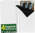 FINDMAG Strong Magnetic Vent Cover, 4 Pack 8" x 15.5" Vent Covers for Wall Registers, Durable Ceiling Vents Covers with Wall Heater Guard and Heat Register Plate, Ideal for Home and HVAC System by FINDMAG