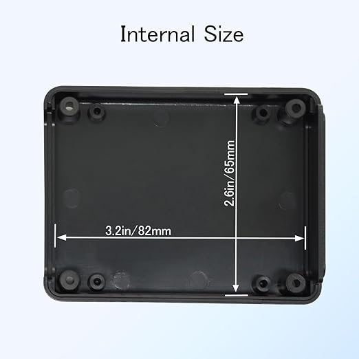 Project Box 8 Pieces Electrical Box Small Junction Box ABS Plastic Enclosure Power Electronic Case Black 3.5" x 2.8" x 1.1"(90 x 70 x 28mm) - Image 4