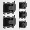 2-Gang Black Non-Metallic PVC Old Work Electrical Box, Black, 25 Cubic Inch. – Retrofit Standard Switch/Outlet Wall Box, ETL Listed (5 Pack) by YQMIGU