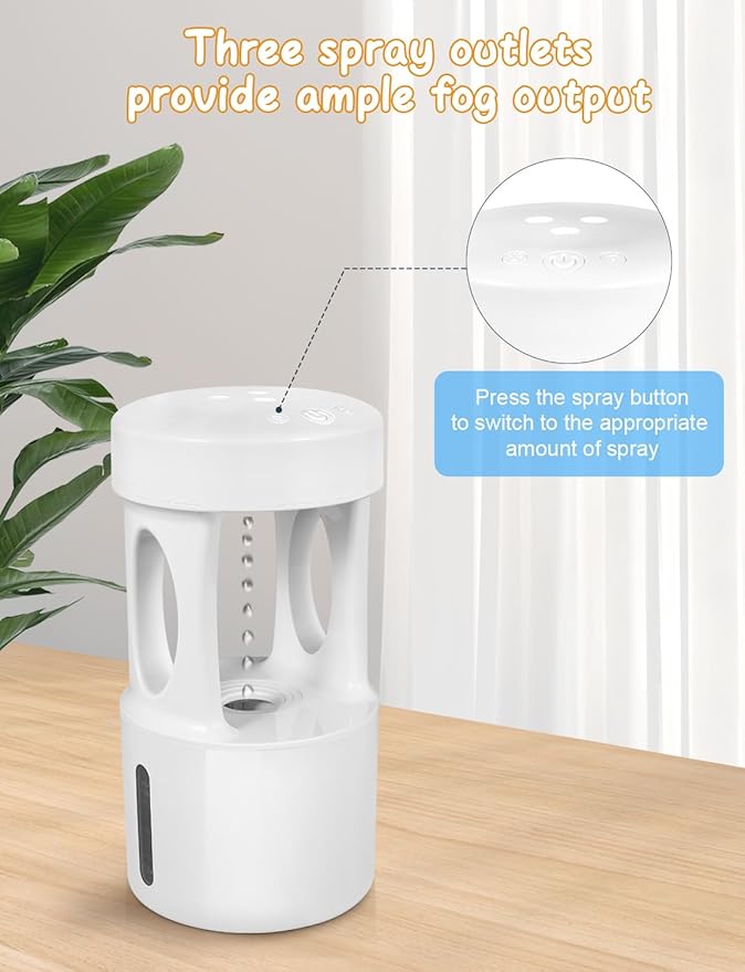Anti Gravity Humidifier with Night Light, Drip Drop Humidifier for Bedroom/Baby Nursery/Bathroom/Living Room - Image 4