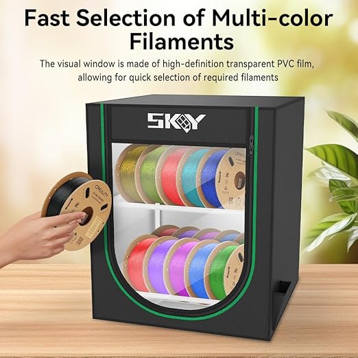 3D Printer Filament Storage Box, Storage Rack for 3D Printing Filaments,Dustproof and Waterproof Storage Box Isolate Pets for Storage Double Layer Storage Rack and Easy to Store 20 roll Pack - Image 7