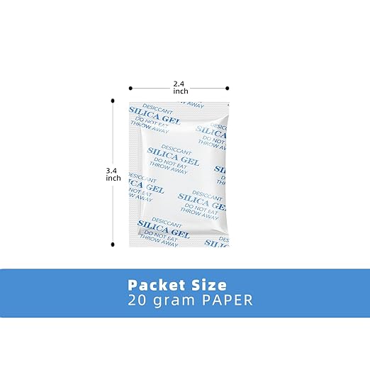 Silica Gel Packets, 20 Gram 10 Packs Dessicant Packets for Storage, Pure and Safe Silica Gel Desiccant Packs, Humidity Packs - Image 5