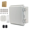 Outdoor Waterproof Electrical Box Junction Box Weatherproof IP67 ABS Plastic Enclosure Switch Router Project Box Electronics DIY Enclosure With Mounting Plate Wall Bracket Grey 5.9"x5.9"x3.5" by YETLEBOX