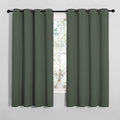 NICETOWN Thermal Insulated Curtains Blackout Draperies, Window Treatment Solid Grommet Room Darkening Drape Panels for Bedroom (Dark Mallard, Set of 2, 55 by 68 inches Long) by NICETOWN