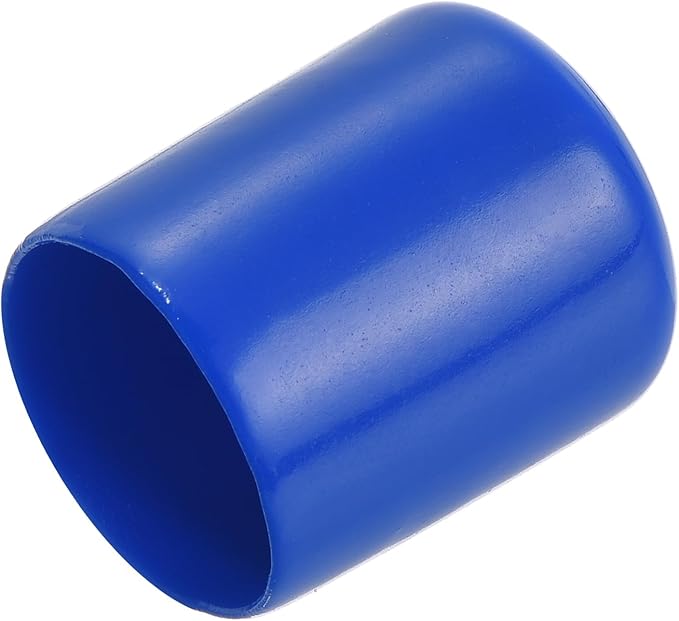 uxcell 20pcs Rubber End Caps 20mm ID Vinyl Round Tube Bolt Cap Cover Screw Thread Protectors Blue by uxcell