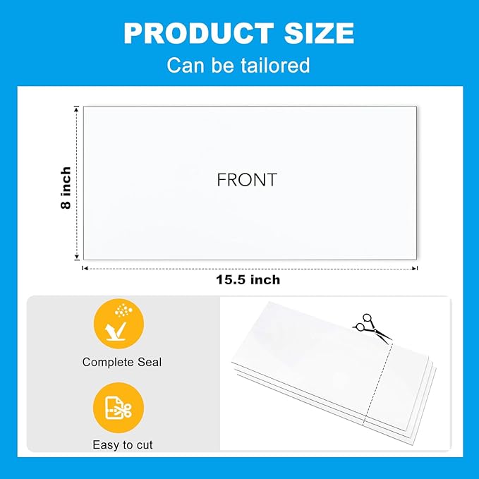 6-Pack Clear PVC Vent Covers 8" x 15.5" - Fits All Materials (Plastic/Wood/Metal/Tile) - Non-Magnetic Floor/Wall/Ceiling Covers with Strong PET Adhesive Backing for RV/Home/Office - Image 3