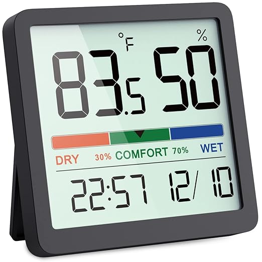 VOCOO Humidity Gauge Indoor Thermometer - Digital Indoor Humidity Sensor Room Thermometer with Temperature Humidity Monitor, Accurate Hygrometer Temp Meter for Home Greenhouse Wine Cellar by Home