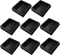 8 Pack 4" Square Plastic Plugs, Black Tubing End Caps Plugs Insert for Square Tube and Furniture Legs by Bonsicoky