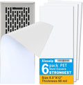6-Pack White PVC Vent Covers 5.5" x 12" - Universal Non-Magnetic Vent Covers for Floor/Wall/Ceiling | Strong PET Adhesive Backing | Fits RV, Home, Office (Plastic/Wood/Metal) (White PVC Cover 6pcs) by Unknown
