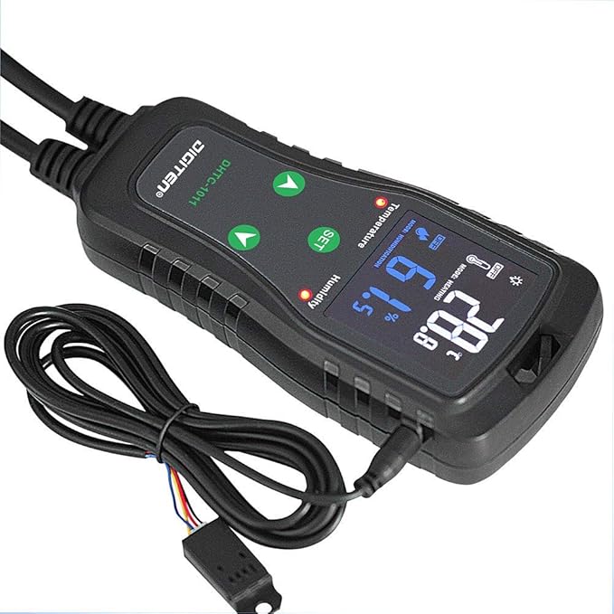 Temperature and Humidity ControllerPlug-in Thermostat Humidistat Reptile Greenhouse,Dual Stage Pre-Wired Outlet 110V 10A - Image 2