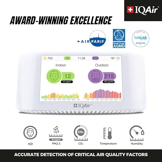 IQAir AirVisual Air Quality Monitor Bundle, Swiss-Designed Indoor & Outdoor Sensors, Professional Grade Real-Time Air Quality Tracking - Image 3