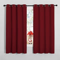 NICETOWN Christmas Burgundy Window Curtains Blackout Drapes, Thermal Insulated Solid Grommet Blackout Curtains/Draperies for Laundry Room (One Pair, 55 by 68-inch, Burgundy Red) by NICETOWN