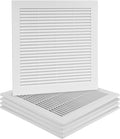 5-Pack 12" x 12" (Outer Size) Square Air Vent Cover – White Plastic Vent Deflector - Screen Mesh, Surface Mount Wall Ceiling – Cold Air Return Soffit Air Vent Cover - Register Indoor Outdoor by Unknown