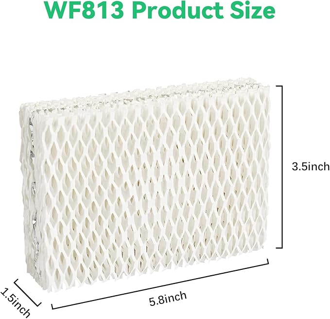 kakofaci 4 Pack WF813 Humidifier Filters Replacement Compatible with Equate EQWF813 PCWF813 Relion RCM832 RCM-832N Protec RWF813 EQ-2119-UL PCCM-832N Cool Mist Humidifiers Wick Filter - Image 4