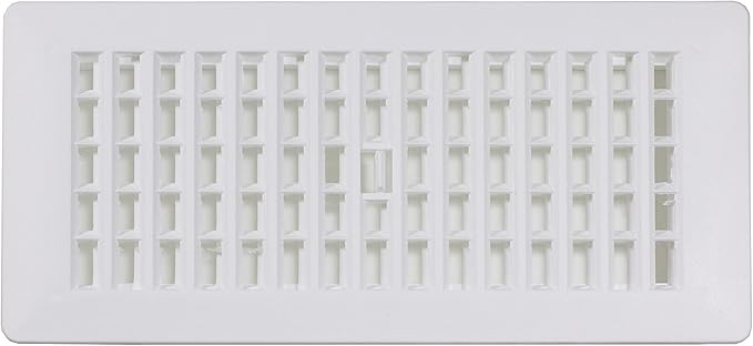 Decor Grates PL410-WH 4-Inch by 10-Inch Plastic Floor Register, White - Image 4