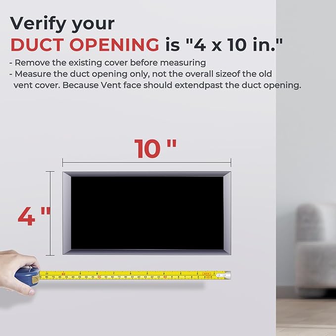 Quiet Register Booster Fan Fits 4" x 10" Register Holes, 10-Speed Smart Heating Cooling AC Vent Fan with Remote Control and Thermostat Control - Bronze - Image 3