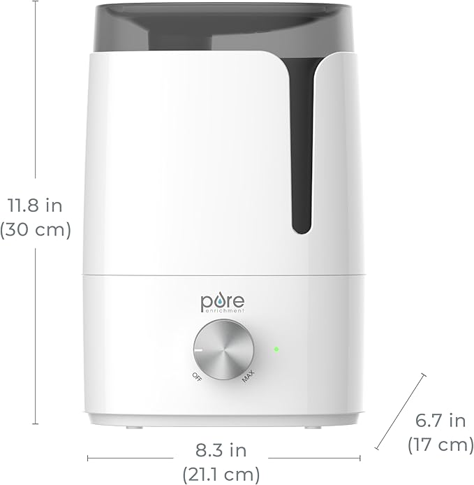 Pure Enrichment HUME Ultrasonic Cool Mist Humidifier - Easy-Clean 3.5L Tank Lasts up to 50 Hours; Whisper Quiet, & Auto Shut-Off for Large Living Rooms, Basements, Bedrooms, Nurseries, & Plants - Image 7