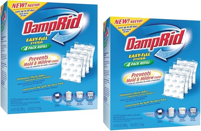 DampRid Easy Fill Moisture Absorber Refill No Scent 42 oz (Pack of 2) by DampRid