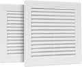 2-Pack 6" x 6" (Outer Size) Square Air Vent Cover – White Plastic Vent Deflector - Screen Mesh, Surface Mount Wall Ceiling – Cold Air Return Soffit Air Vent Cover - Register Indoor Outdoor by Unknown