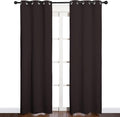 NICETOWN Thermal Curtains 84" Long, Energy Smart Thermal Insulated Solid Grommet Blackout Curtains/Drapes Window Panels (2 Panels, 34-inch x 84-inch, Toffee Brown) by NICETOWN