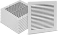 10-Pack 10" x 10" (Outer Size) Square Air Vent Cover – White Plastic Vent Deflector - Screen Mesh, Surface Mount Wall Ceiling – Cold Air Return Soffit Air Vent Cover - Register Indoor Outdoor by Unknown