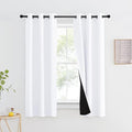 NICETOWN White 100% Blackout Lined Curtain, 2 Thick Layers Completely Blackout Window Treatment Thermal Insulated Drape for Kitchen/Bedroom (1 PC, 37 inches Width x 63 inches Length Each Panel) by NICETOWN