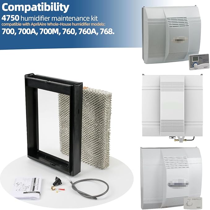 4750 Humidifier Maintenance Kit with Model No. 35 Water Panel Humidifier Pad Compatible with AprilAire Whole-House Humidifier 700, 700A, 700M, 760, 760A, 768 Humidifier Parts & Accessories - Image 3