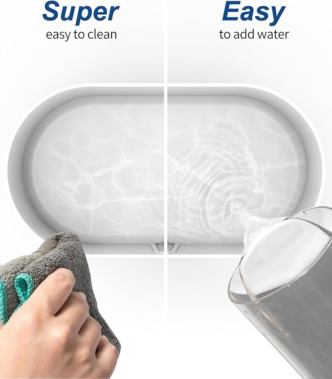 SZO Double Spray Humidifiers for Bedroom Large Room, 2.5L Cool Mist Humidifier for Plants Baby Nursery, Dual Nozzle Output, 16dB Quiet, Auto Shut-Off, Night Light, White - Image 6