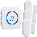 SanJie Door Chime, Door Open Contact Sensor Alarm with 500 FT Range,26 Chimes 5 Adjustable Volume for Business/Store/Home/Office When Entering 3 Sensors + 1 Receiver by SANJIEGuardSecurity