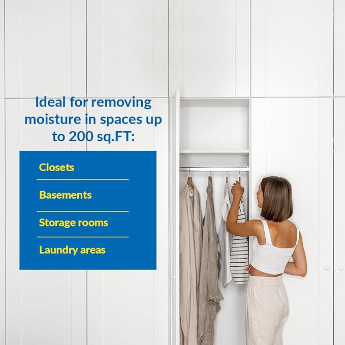 HUMYDRY Hanging Moisture Absorber Bags, 18 Count, 6 Packs of 3 Unscented 15.9 Oz Dehumidifiers for Closets Wardrobes Storage Areas, Non Electric Humidity Absorbers for Small Enclosed Spaces - Image 4