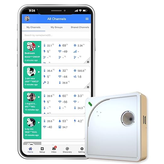 UbiBot WS1 WiFi Environmental Sensor: Temp, Humidity, Light Monitoring | External Probe | Alerts, Schedule Reports & Device Sharing | Local Deployment| IFTTT & Alexa | 2.4GHz WiFi, No Hub Needed by UbiBot