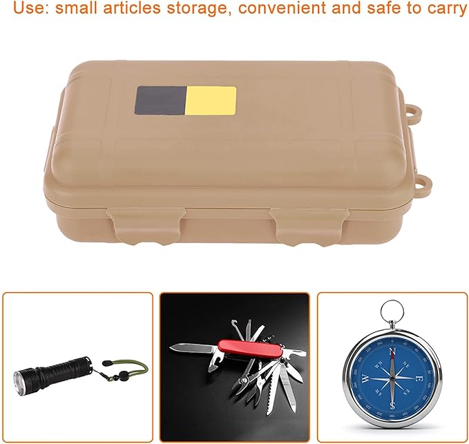 Water - Tight Storage Box | EDC Outdoor Survival Container for Electronics/Fishing Gear/Camping | Particle - Protected & Shock - Absorbing Dry Box with Silicone Gasket, 2 Sizes (Large - Image 4