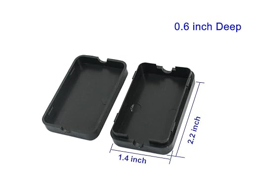 YXQ 55 x 35 x 15mm Black Waterproof Junction Box Electrical Small Project Case Engineering Wire Switch Plastic, 24Pcs - Image 2