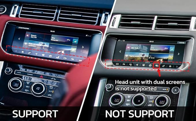 Android Car Radio for 2013 2014 2015 2016 2017 Range Rover L494 L405 Full Touch Screen Replacement Head Unit GPS Navigation Wireless Carplay Android Auto WIFI Player Stereo Upgrade (for Harman system) - Image 2