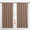 NICETOWN Bedroom Blackout Panels - Window Treatment Thermal Insulated Solid Rod Pocket Blackout Curtains/Drapes for Kitchen Decoration (Cappuccino, Set of 2, 52 by 63 inches) by NICETOWN